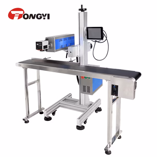 Máquina de gravação de marcação a laser CO2 de data de vidro de alta velocidade 30W para garrafa de água transparente para animais de estimação com CE